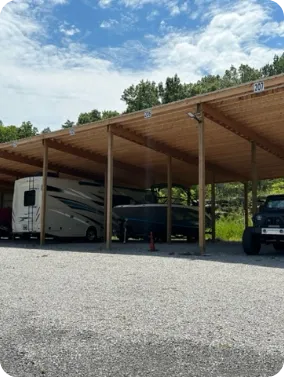 Covered boat and RV storage