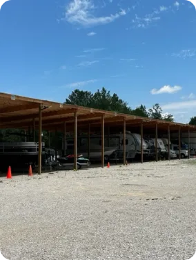 Covered boat storage