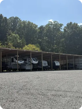 Covered camper storage